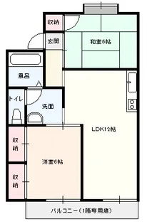 セジュール平成B【2階】の間取り