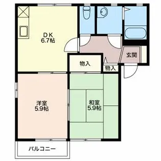 ラポールカイト【2階】の間取り