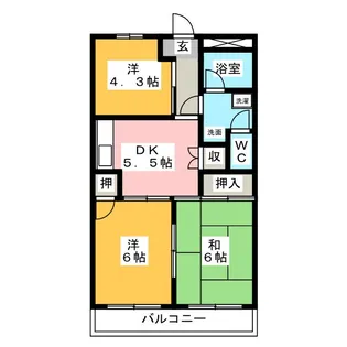 雅ハイツI【2階】の間取り