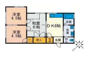プリムローズ東海大学前【2階】の間取り