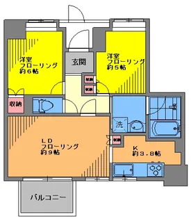 クオス戸越【8階】の間取り