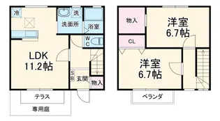 フェリース【1階】の間取り