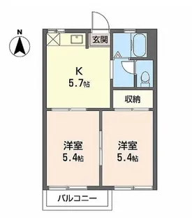 チェリーコーポ【2階】の間取り