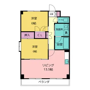ミハス・アルデア【3階】の間取り