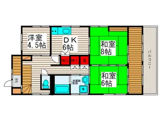 アーバンプレイス高野【2階】の間取り