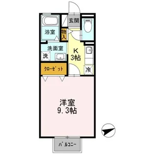 ルーチェ錦【2階】の間取り