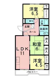 M&M御門台【3階】の間取り