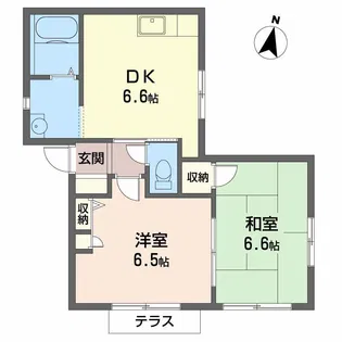 サニーハウス【1階】の間取り
