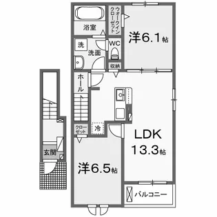 エンジェル I【1階】の間取り