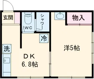 アイランドフラットI【1階】の間取り