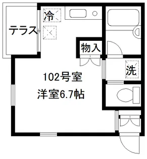 ブルーメール横濱【1階】の間取り
