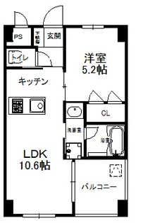 ピュアライン医大東【5階】の間取り