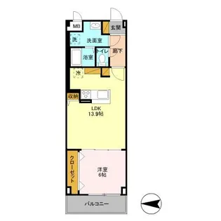 グランベルみらい平【3階】の間取り