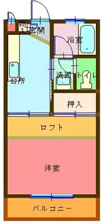 コーポKAMEII【2階】の間取り