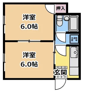 コーポ花田【3階】の間取り