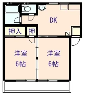 ハイエスト武蔵ヶ丘【2階】の間取り
