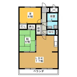 クレスト21 N棟【3階】の間取り