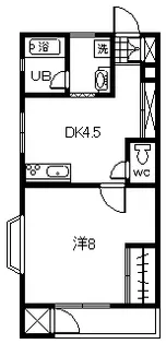 ハイホームハイツ【1階】の間取り