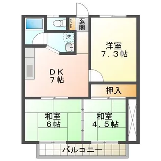 シーサイドコーポ【2階】の間取り