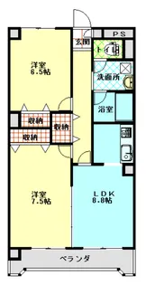 フリューゲルハイム【1階】の間取り