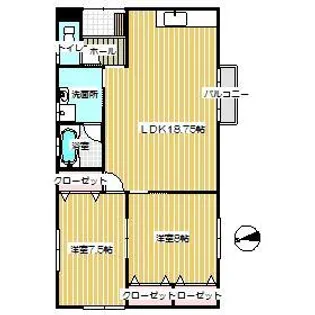 胡蝶アパート常盤台【1階】の間取り