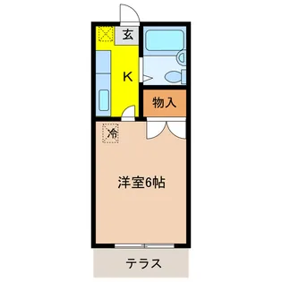 メゾンドアーヌ【1階】の間取り