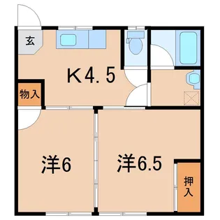 寺坂ハイツ【1階】の間取り