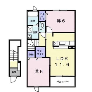楠の木館【2階】の間取り