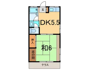 南原莊【1階】の間取り