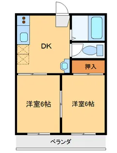 野村ハイツA【2階】の間取り