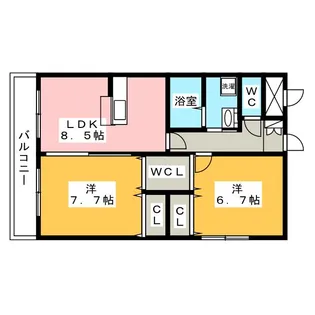 シダーフィールド【2階】の間取り