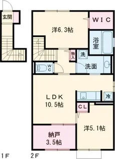 プリフォーレ武雄【2階】の間取り