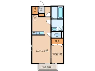 山口県岩国市玖珂町【アパート】の間取り