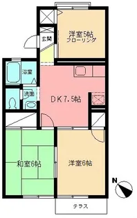 神奈川県小田原市中里【アパート】の間取り