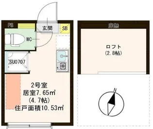 ハーモニーテラス中十条IV【1階】の間取り