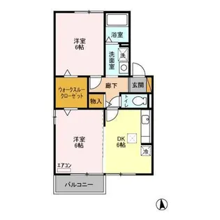 グリーンヴィラ カサハラ A【1階】の間取り