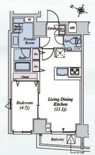 東京都文京区本駒込3【マンション】の間取り