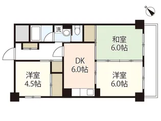 ロジェ富士見町【5階】の間取り