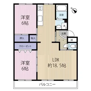 検見川ハイツ【2階】の間取り