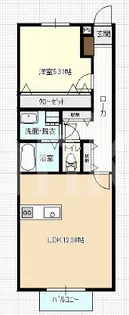 岡山県倉敷市松島【アパート】の間取り