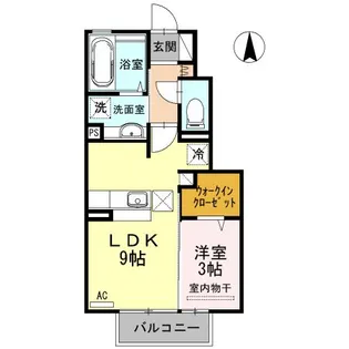 1LDKの間取り画像