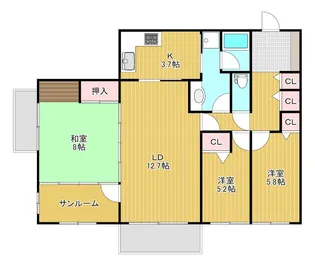 ホワイトプラザ西堀【8階】の間取り