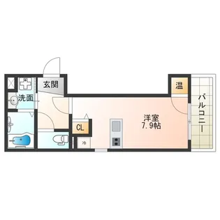 大阪府大阪市此花区西九条3【アパート】の間取り