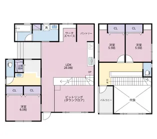 徳島県板野郡北島町北村字千田ノ木【一戸建】の間取り