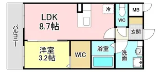 福岡県北九州市小倉南区上曽根新町【アパート】の間取り