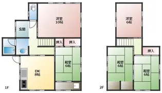 滋賀県東近江市佐野町【一戸建】の間取り