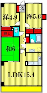 プライムシティ松戸【5階】の間取り