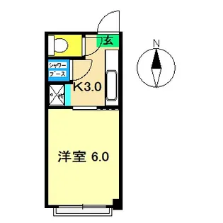 バレーベア若草【3階】の間取り
