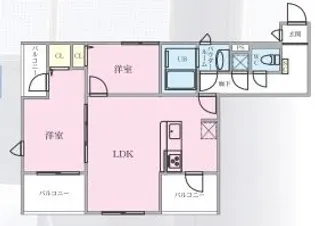 The MANOR KYODO【5階】の間取り