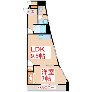 1LDKの間取り画像